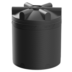 Емкость (резервуар) пластиковая вертикальная с крышкой, 9000 л, черный [TV9000S1]