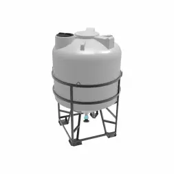 Емкость ЦКТ 5000 л с патрубком 110мм с фланцем белая в обрешетке