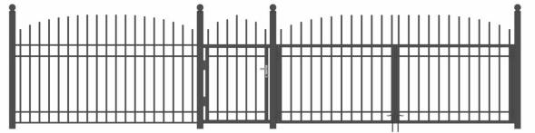 Распашные металлические ворота РВ-4, 4000x2000 мм