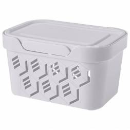 Ящик с крышкой универсальный Deluxe, 1,9л, светло-серый