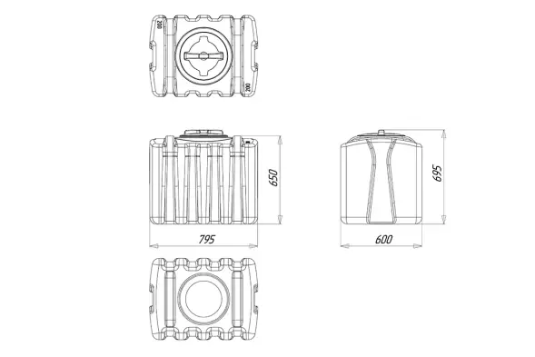 Емкость ЭВП 200л белая