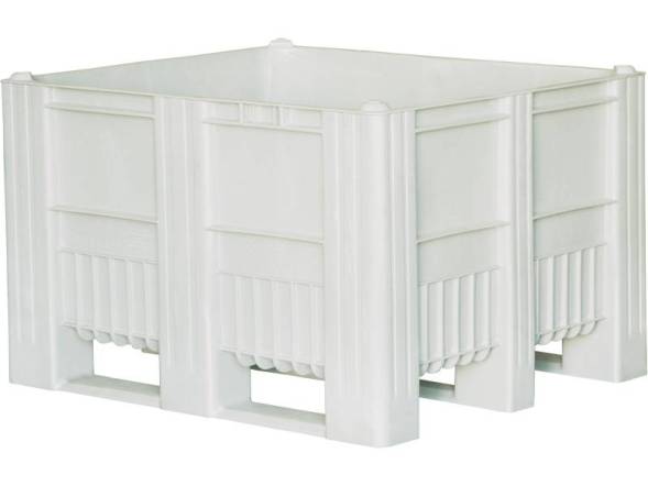 Крупногабаритный сплошной пластиковый контейнер на полозьях Big Box, 1200х1000х740 мм, желтый [12001000740-00]