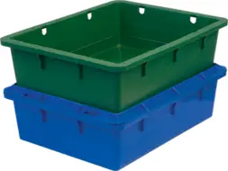 Ящик пластиковый сплошной, 532x400x141 мм, 22 л, синий [306]