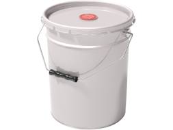 Ведро металлическое, 20 л крышка-корона, берикап 57 мм, белый [2128]