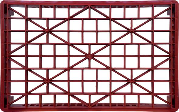 Ящик пластиковый перфорированный, 740x465x145 мм, 30 л, красный [401]