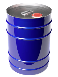 Бочка (евробарабан) металлическая с крышкой берикап, 25 л, синий [БМ 25 с ребром]