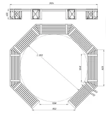 Скамейка стальная круглая «София»