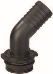 Штуцер G3 угловой 45° T9M, 75мм пластик Италия