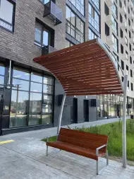 Скамейка стальная «Глория Вуд» 1,2 м