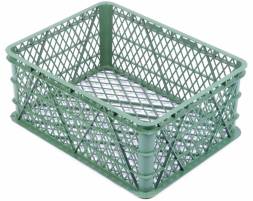 Ящик пластиковый перфорированный, 430х330х180 мм, зеленый [430330180-02]