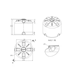 Емкость TR 4500 усиленная под плотность 1.5 г/см3 синий