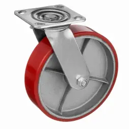 Колесо полиуретановое Стелла-техник 1043-200 поворотное, диаметр 200мм, грузоподъемность 460кг