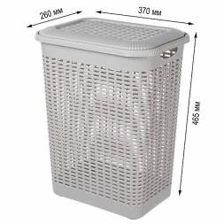 Корзина для белья 30л, светло-серый