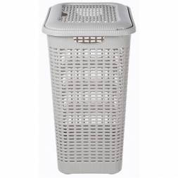 Корзина для белья 30л, светло-серый