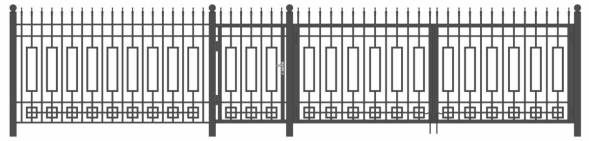 Распашные металлические ворота РВ-16, 4000x2000 мм