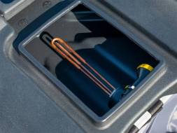 Бак пластиковый для летнего душа с подогревом, 100 л, черный [Б-100]