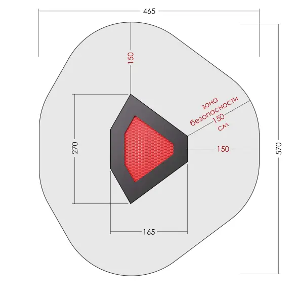 Встраиваемый батут «Сектор 4S»