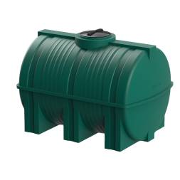 Емкость пластиковая горизонтальная для хранения воды и дизельного топлива, 3000 л, зеленый [TG3000S2]