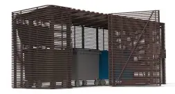 Контейнерная площадка для ТБО «МАФ - 6» с хозблоком 8,8 м (5 контейнеров)