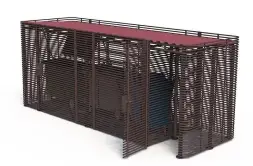 Контейнерная площадка для ТБО «МАФ - 6» с хозблоком 8,8 м (5 контейнеров)