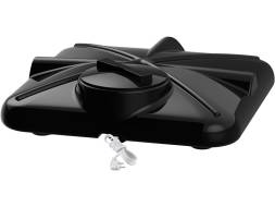 Бак пластиковый для летнего душа с подогревом, 130 л, черный [Б-130(М) с подогревом]