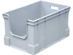 Евроконтейнер пластиковый сплошной SPK 4632 AV, 600х400х330 мм, серый