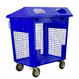 Контейнер металлический для мусора сетчатый, 800 л (0.8 м³), синий [КМС0,8/12]