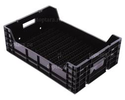 Ящик пластиковый для выгонки тюльпанов без клапана, 600х400х190 мм, черный [600400190-04]