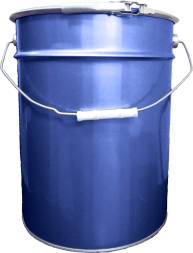 Ведро металлическое с покрытием, 20 л, крышка-обруч, синий [2143]