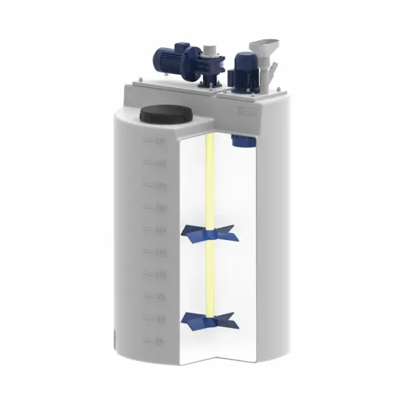 Установка для приготовления флокулянта для емкости дозировочной 500л