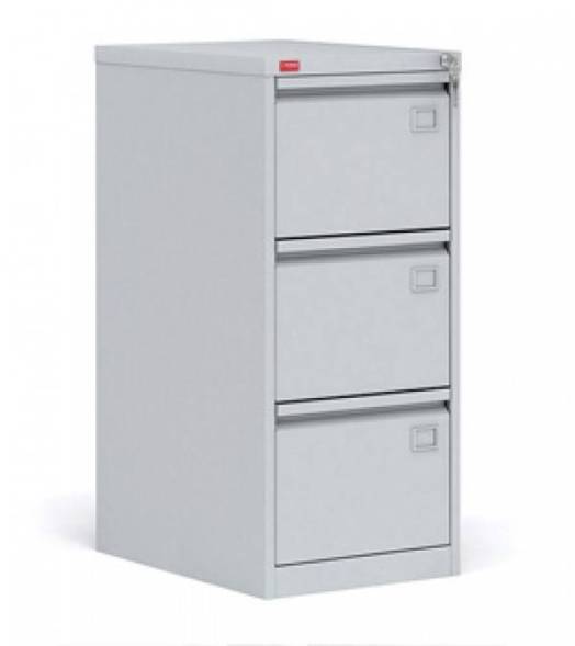 Шкаф металлический картотечный (картотека) Пакс-Металл КР-3, A4, 3 ящика, 1025x465x630 мм