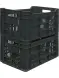 Ящик пластиковый перфорированный, 500x300x264 мм, 39,6 л, черный [112]