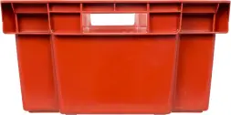 Ящик пластиковый сплошной, 600x400x200 мм, 35 л, красный [206]