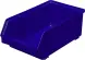 Ящик пластиковый сплошной, 400×230×150 мм, 13.8 л, синий [7963]