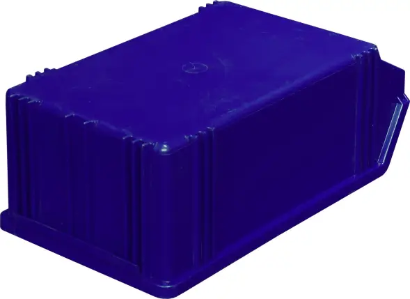 Ящик пластиковый сплошной, 400×230×150 мм, 13.8 л, синий [7963]