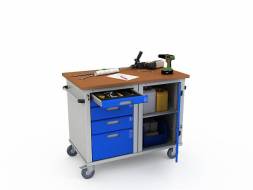 Верстак ДВК мобильный с 2 тумбами WOKER PRO 2501.1200