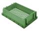 Ящик (евролоток) пластиковый с перфорацией, 600х400х152 мм, зеленый [600400152-03]