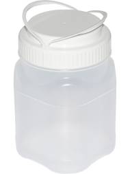Бидон пластиковый для пищевых продуктов с крышкой и ручками, 1 л, прозрачный [БН-1]