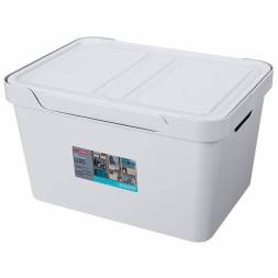 Ящик с крышкой универсальный Luxe, 18л, светло-серый