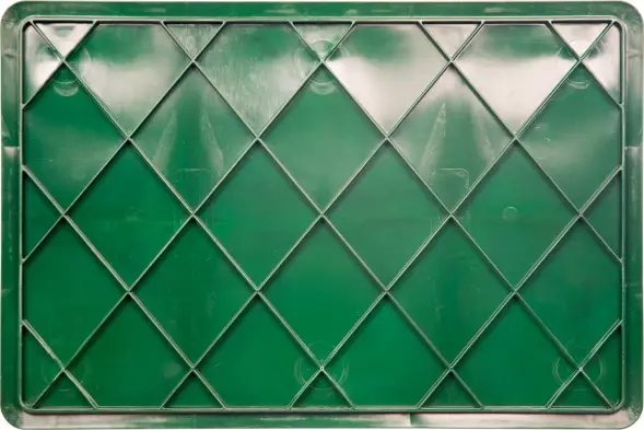 Ящик пластиковый перфорированный, 600×400×140 мм, 27 л, зелёный [705.02.01 м]