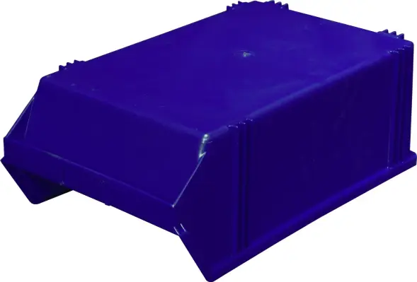 Ящик пластиковый сплошной, 500×310×183 мм, 28 л, синий [7965]