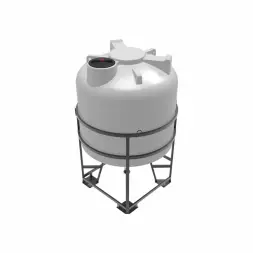 Емкость ЦКТ 5000 л с патрубком 90мм с фланцем под плотность до 1,5 г/см3 белая в обрешетке