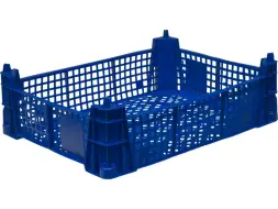 Ящик пластиковый перфорированный, 400x300x110 мм, 9 л, синий [101]