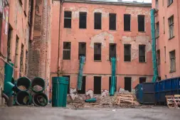 Мусоросброс секция прямая зеленый, без цепей