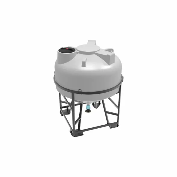 Емкость ЦКТ 3000 л с патрубком 90мм с фланцем под плотность до 1,2 г/см³ белая в обрешетке