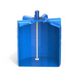 Емкость V 2000 литров с турбинной мешалкой