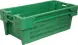 Ящик пластиковый перфорированный, 800x400x225 мм, 72 л, зеленый [211-1]
