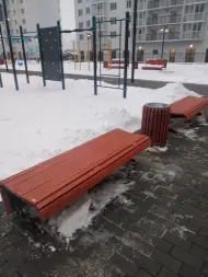 Скамейка стальная «Пифагор» без спинки 1,2 м