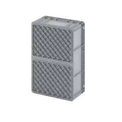 Евроконтейнер ЕС-6442.3 с усиленным дном и открытыми ручками, 600х400х420 мм