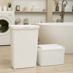 Корзина для белья Velvet, 45л, белый